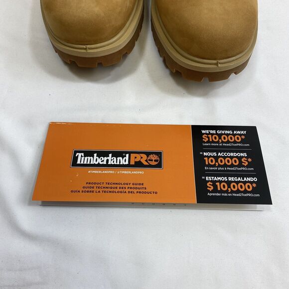 Timberland PRO Boots Men 12 Tan 6" Soft Toe Waterproof Workwear Insulated Shoes - Picture 12 of 15